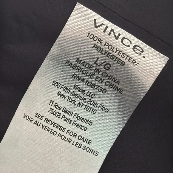 Vince. Large black trouser pants pull on elastic back waist women’s $325 work - Picture 9 of 12
